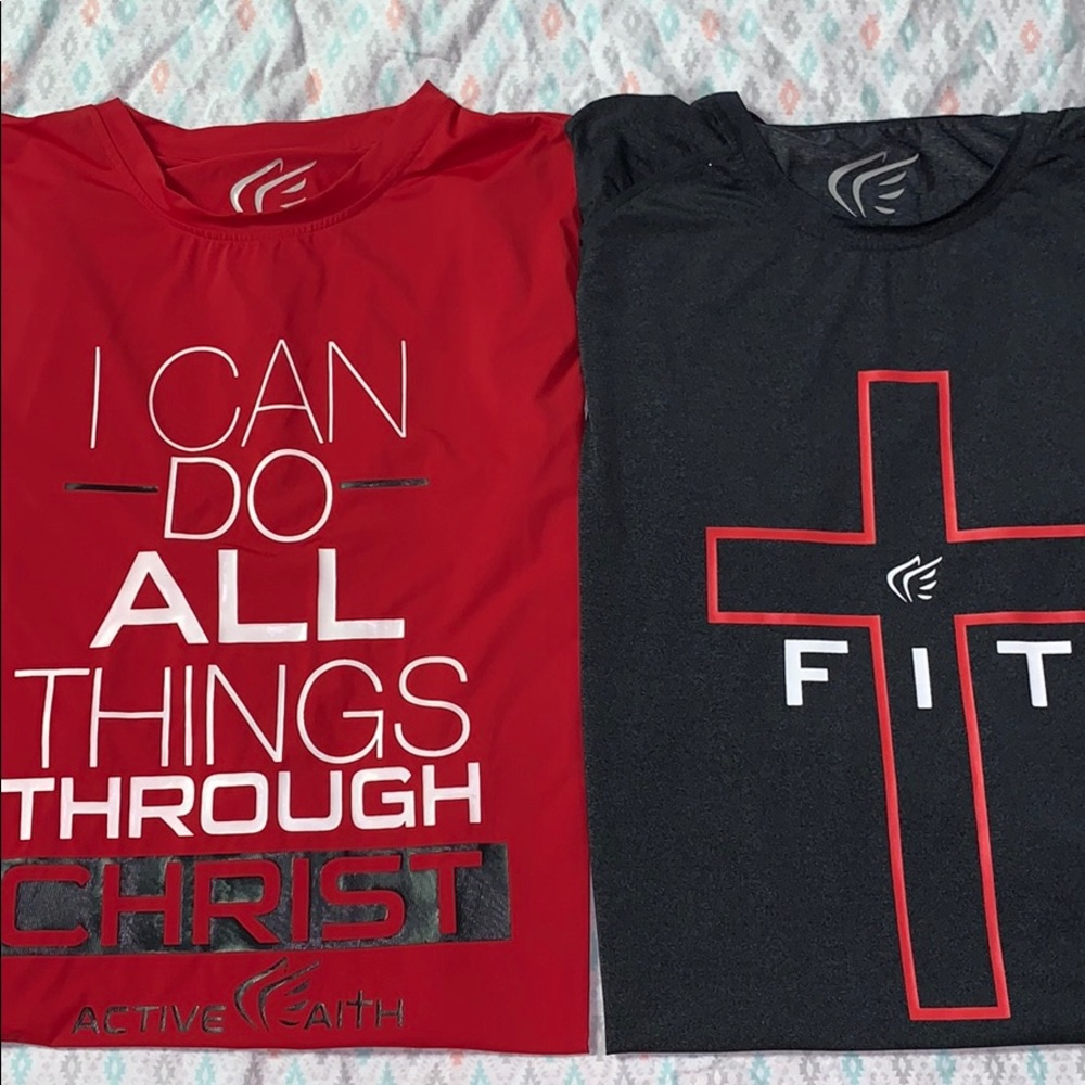 2 Men’s Active Faith Shirts